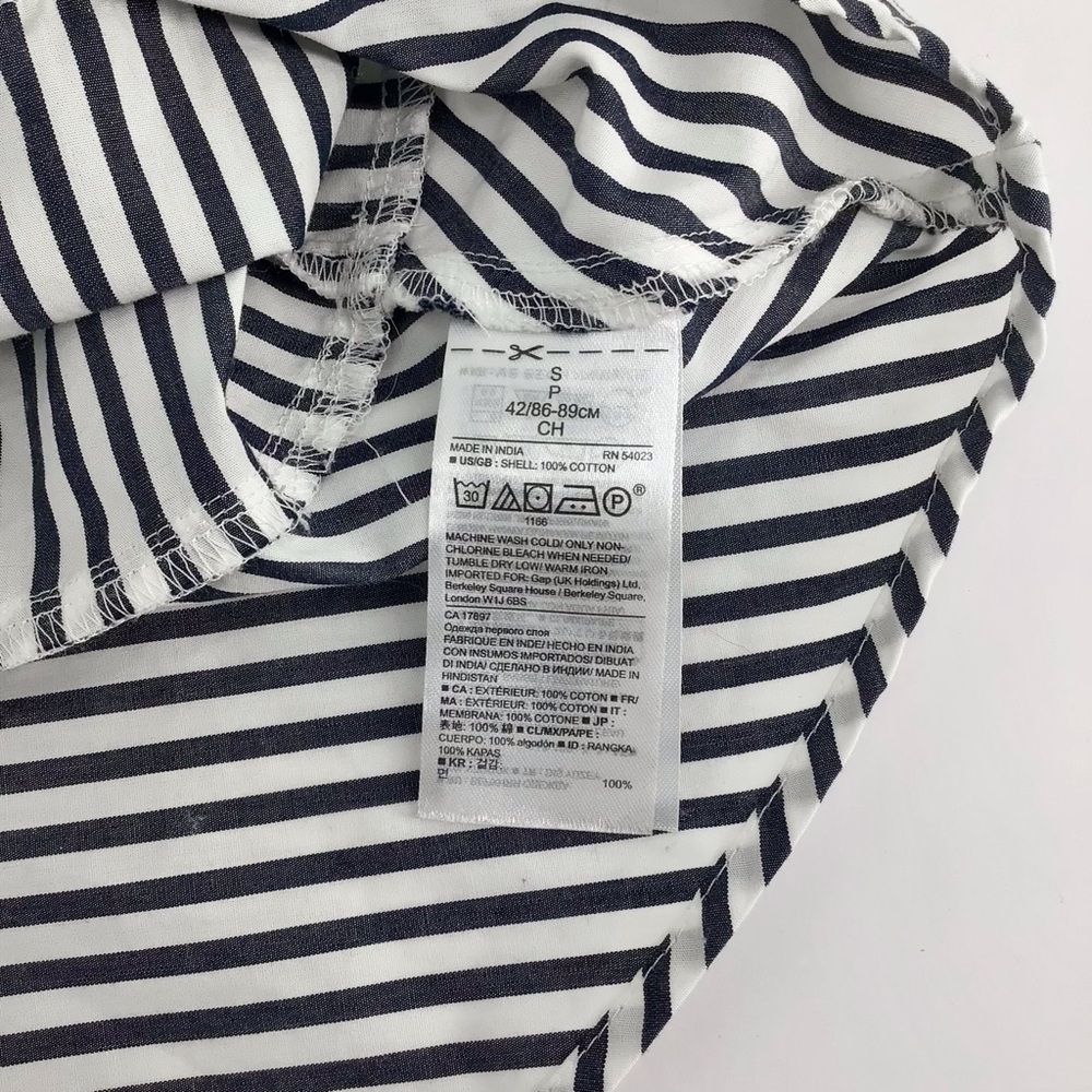 Banana Republic | Short Sleeve Stripe Peplum Crew Top Size Small - Picture 6 of 14